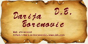 Darija Borenović vizit kartica